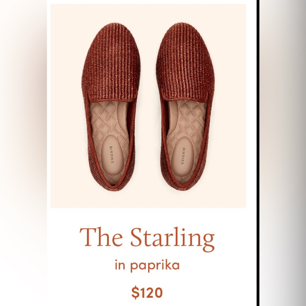 Birdies Woven “the starling”  Flats in paprika Msrp $120 size 6